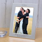 Personalised Engraved Usher Silver Plated Photo Frame Usher Gift Wedding Gift Bride & Groom