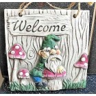 Latex Craft Mould To Make Welcome Gnome Garden Plaque Ornament Reusable Art & Crafts Hobby Gift 8.3 x 8.3 inches