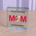 Personalised Mothers Day Gift "Mum" plus MESSAGE Glass Token Gift For Mum on Mothers Day Gift For Mummy or Mother