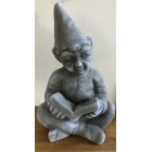 Latex Craft Mould To Make Large Garden Gnome Reading a Book Ornament Reusable Art & Crafts Hobby Gift 13 x 9 Inches