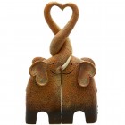 Elephant Family, Elephant Heart, Elephant Couple Ornament