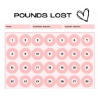 Weight Loss Tracker, 56 lbs, Weightloss Journal, 56 Pound Lost, Weightloss Track, Weightloss Chart Calendar, Weight Goal, Printable,Pink