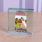 Personalised Gift For Mum Mothers Day Glass Token Gift For Mum on Mothers Day Gift For Mummy or Mother Birthday Love You Millions