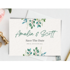 Minimalist Wedding Invitation Template Save The Date Card, Botanical Floral Wedding Invitation Template Download, Editable Invite, Canva