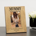 Personalised Gift For Mothers Day Wooden Photo Frame 6 x 4 Gift For Mum on Mothers Day Gift For Mummy or Mother I / We Love