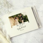Personalised Photo Upload Hardback Guest Book & Pen, Wedding Guest Book