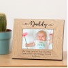Personalised Daddy Wooden Photo Frame Gift Birthday Christmas Fathers Day Gift