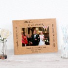 Personalised Of All The Walks.. Father of The Bride Wooden Photo Frame Gift Wedding Day Dad Gift