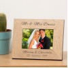 Personalised Wedding Wooden Photo Frame Gift Wedding Day Dad Gift Father Mother Partner Mr and Mrs, Mr and Mr, Mrs and Mrs