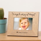 Personalised So lucky to call you my Mummy Wooden Photo Frame Gift Birthday Mothers Day Christmas Gift Mum Mummy Mother