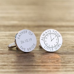 Personalised Engraved Mens Cufflinks Father Of The Bride Always Your Little Girl Cufflinks Gift Cufflinks Mens Wedding Jewellery Gift