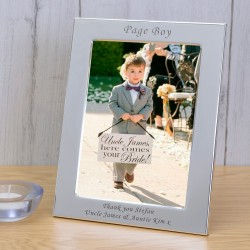 Personalised Engraved Page Boy Silver Plated Photo Frame Page Boy Gift Wedding Day Gift Page Boy Gift