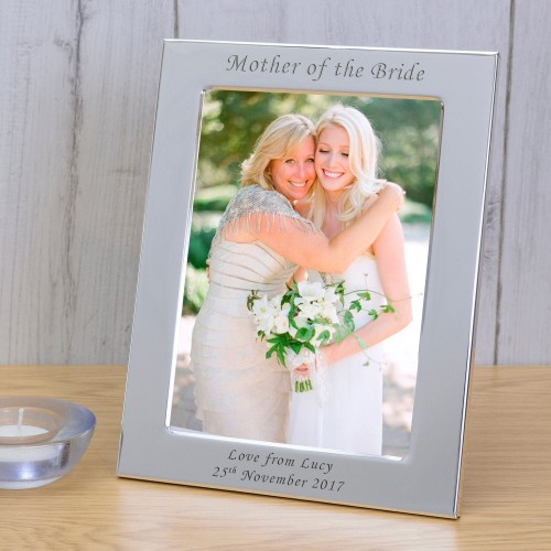 Personalised Engraved Mother of the Bride Silver Plated Photo Frame Brides Mum Gift Wedding Day Gift Brides Mummy Gift