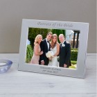 Personalised Engraved Parents of the Bride Silver Plated Photo Frame Brides Parents Gift Wedding Day Gift Brides Mum Dad Gift