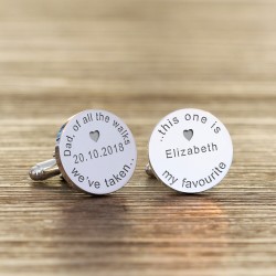 Personalised Engraved Dad of All The Walks.. Mens Cufflinks Father of The Bride Mens Gift Cufflinks Mens Wedding Jewellery Gift