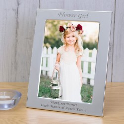 Personalised Engraved Flower Girl Silver Plated Photo Frame Flower Girl Gift Wedding Day Gift Flower Girl Gift