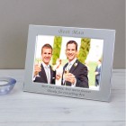 Personalised Engraved Best Man Silver Plated Photo Frame Grooms Best Man Gift Wedding Day Gift