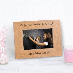 Personalised Engraved My Favourite Teacher Wooden Photo Frame Teacher Thankyou Gift Leaving School Gift Teacher Gift Thankyou Gift Class Gif