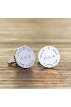 Personalised Engraved Mens Cufflinks Father Of The Bride or Groom Thankyou Dad Cufflinks Mens Gift Cufflinks Mens Wedding Jewellery Gift