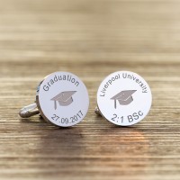 Personalised Engraved Cufflinks Graduation Mens Cufflinks Gift Mens University Gift Jewellery Gift Cufflinks Graduation Present
