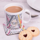 Personalised Mug and Coaster Set Favourite Football Team Ground Gift For Him Football Lovers Gift Christmas, Birthday, Fathers Day, Easter