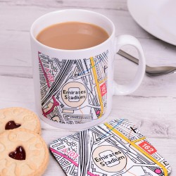 Personalised Mug and Coaster Set Favourite Football Team Ground Gift