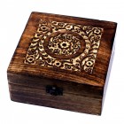 Essential Oils Box Aromatherapy Boxes, Carved Floral Wooden Box, Essential Oil Storage, Crystal Storage Box, Mango Wood Box Unique Gift