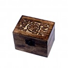 Essential Oils Box Aromatherapy Boxes, Carved Floral Wooden Box, Essential Oil Storage, Crystal Storage Box, Mango Wood Box Unique Gift