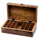 Essential Oils Box Aromatherapy Boxes, Carved Floral Wooden Box, Essential Oil Storage, Crystal Storage Box, Mango Wood Box Unique Gift