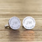 Personalised Engraved Mens Cufflinks Wedding Party Role Mens Wedding Jewellery Wedding Cufflinks Groom Wedding Gift