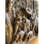 Latex Craft Mould Mold To Make Very Detailed Elephant Plaque Reusable Art & Crafts Hobby 7.5 x 5.5 Inches