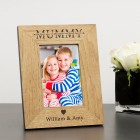 Personalised Gift For Mum "Mummy" "I" or "We" Love You Wooden Photo Frame 6 x 4 Gift For Mum on Mothers Day Gift For Mummy or Mother