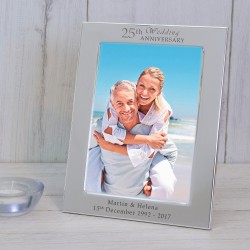 Personalised Engraved Special Wedding Anniversary Silver Plated Photo Frame