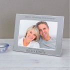 Personalised Engraved Silver Wedding Anniversary Silver Plated Frame 25th Wedding Gift Silver Wedding Anniversary Gift