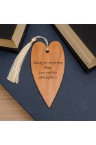 Personalised Gift For Mum Wooden Bookmark & Tassle Heart Shaped Any Message Gift For Mum on Mothers Day Gift For Mummy or Mother