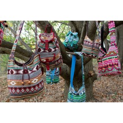 Womens Hippie Crossbody Bag, Nepal Sling Bag, 100% Cotton Bag, Slouchy bag, Hobo Hand Woven Shoulder bag, Ethnic Tribal Boho Bag Purse