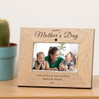 Personalised Mother's Day Gift "Happy Mother's Day" Wooden Photo Frame 6 x 4 Gift For Mum on Mothers Day Gift For Mummy or Mother