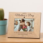 Personalised Mothers Day Gift Happy Mothers Day Wooden Photo Frame 6 x 4 Gift For Mum on Mothers Day Gift For Mummy or Mother