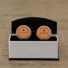 Personalised Engraved Mens Cufflinks Cherry Wood Dad Of All The Walks Wedding Jewellery Wedding Cufflinks Father Of The Bride