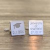 Personalised Engraved Square Cufflinks Graduation Gift Mens Cufflinks Gift Mens University Gift Jewellery Gift Cufflinks Graduation