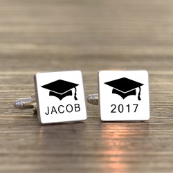 Personalised Engraved Cufflinks Graduation NAME YEAR Mens Cufflinks Gift Mens University Gift Jewellery Gift Cufflinks Graduation Present