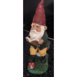 Latex Craft Mould To Make Garden Gnome Reading a Book Ornament Reusable Art & Crafts Hobby Gift