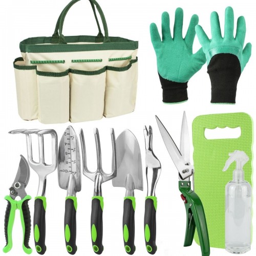 Gardening Tool Set with Bag, 11 Piece Gardening Set
