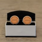 Personalised Engraved Mens Cufflinks Cherry Wood ANY MESSAGE Gift Mens Wedding Jewellery Wedding Cufflinks Groom Wedding Gift Best Man