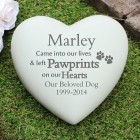 Dog Memorial Personalised PawPrints Heart Memorial Dog Lovers Gift Pet Memorial Paw Prints Dog Rememberance Pet Grave Marker