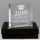 Personalised Graduation Glass Token University Degree Present
