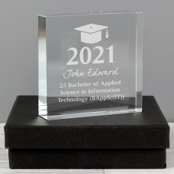 Personalised Graduation Glass Token University Degree Present