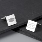 Personalised Engraved Square Cufflinks Graduation Mens Cufflinks Gift Mens University Gift Jewellery Gift Cufflinks Graduation Present