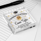 Personalised Congratulations Graduation Crystal Token Gift Mens University Gift Graduation Present