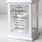 Personalised Miss You Beyond The Stars White Lantern, Grave Marker, Memorial gift, In Memory, Candle, Remembrance, White Lantern, Lamp